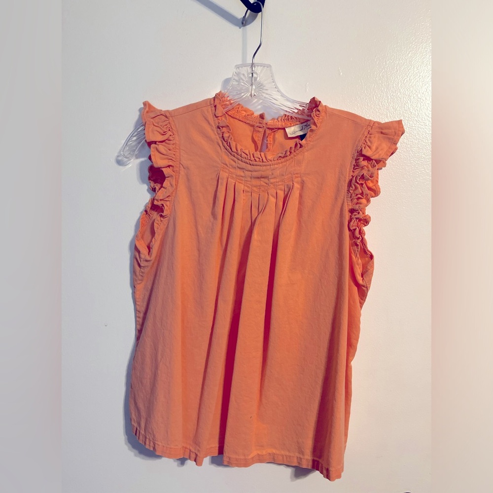 Universal Thread Coral Ruffle Top (M)